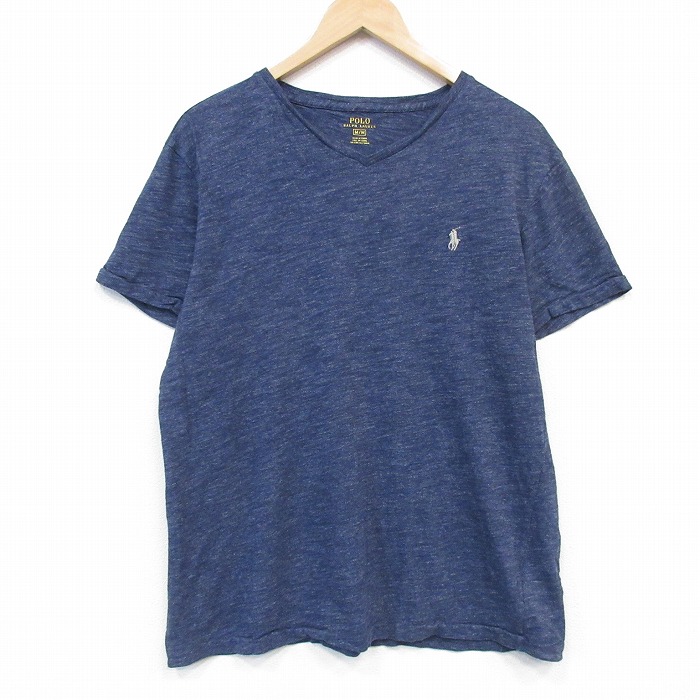ラルフローレン 半袖Tシャツ 霜降り ネイビー L | 古着 26aug28