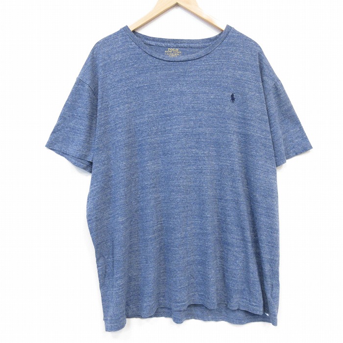ラルフローレン 半袖Tシャツ 霜降り ネイビー XL | 古着 26aug28