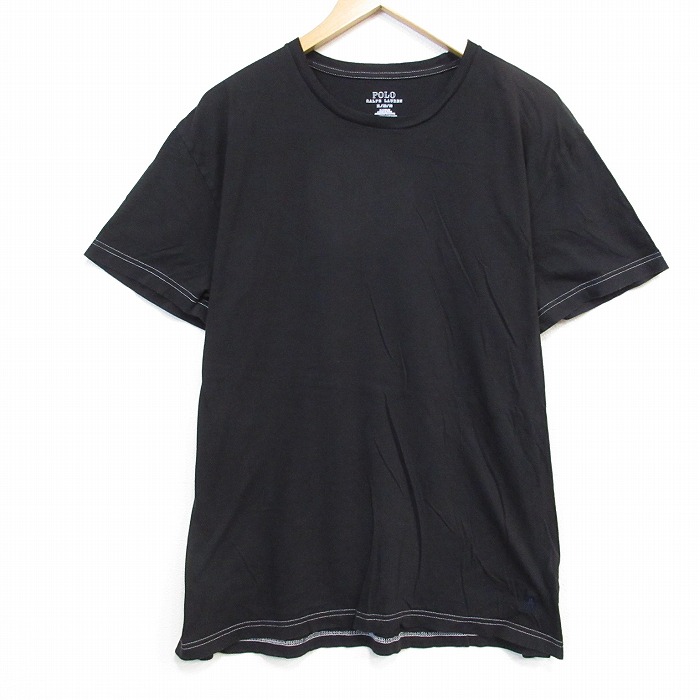 ラルフローレン 半袖Tシャツ ワンポイントロゴ ブラック メンズXL相当 | 古着