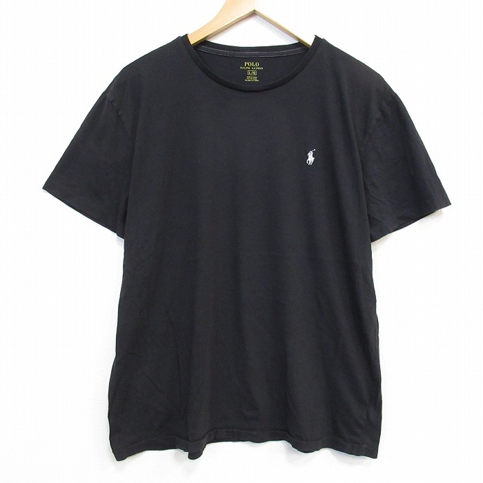 ラルフローレン 半袖Tシャツ ワンポイントロゴ ブラック メンズXL相当 | 古着