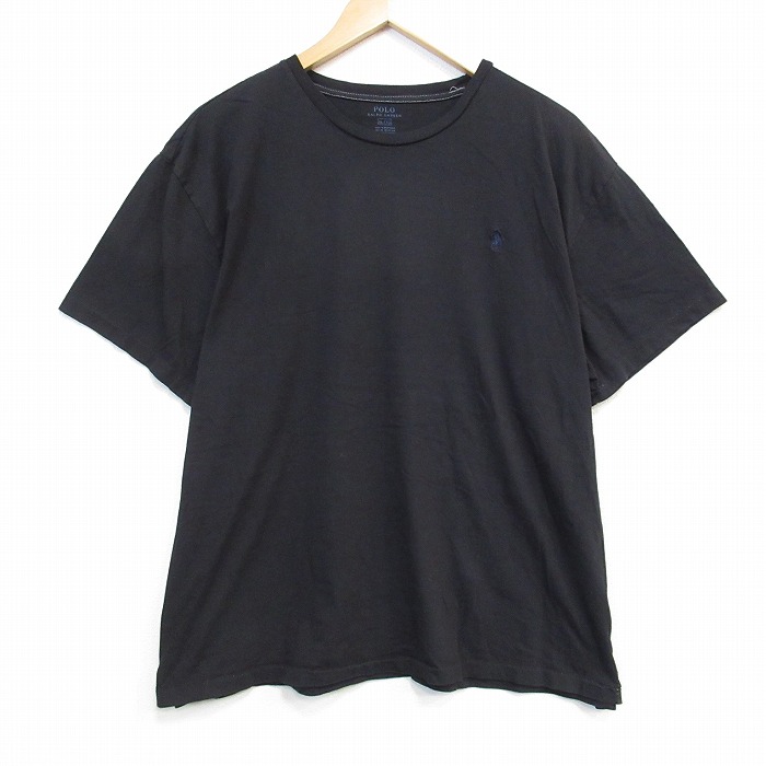 ラルフローレン 半袖Tシャツ ワンポイントロゴ ブラック メンズXL相当 | 古着