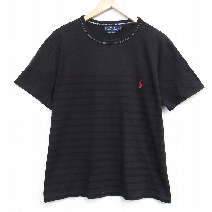 ラルフローレン 半袖Tシャツ ワンポイントロゴ ブラック メンズXL相当 | 古着