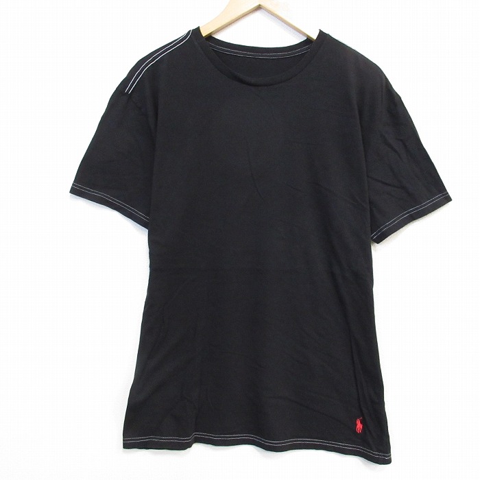 ラルフローレン 半袖Tシャツ ワンポイントロゴ ブラック メンズXL相当 | 古着