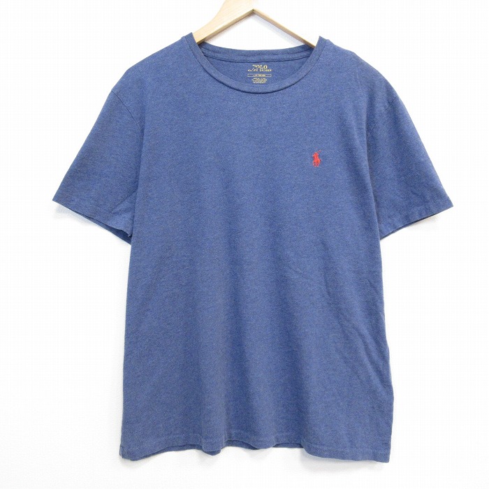 ラルフローレン 半袖Tシャツ ワンポイントロゴ ネイビー メンズXL相当 | 古着