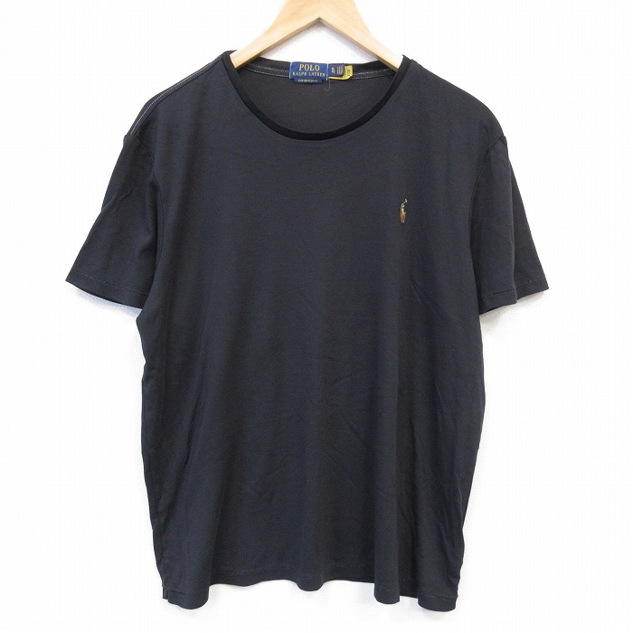 ラルフローレン 半袖Tシャツ ワンポイントロゴ ブラック メンズXL相当 | 古着