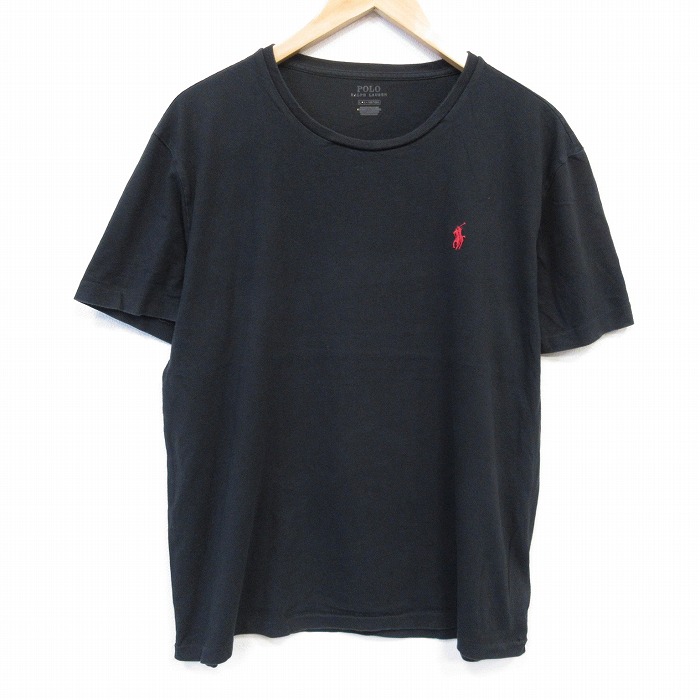 ラルフローレン 半袖Tシャツ ワンポイントロゴ ブラック メンズXL相当 | 古着