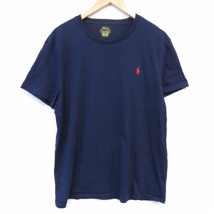ラルフローレン 半袖Tシャツ ワンポイントロゴ ネイビー メンズXL相当 | 古着