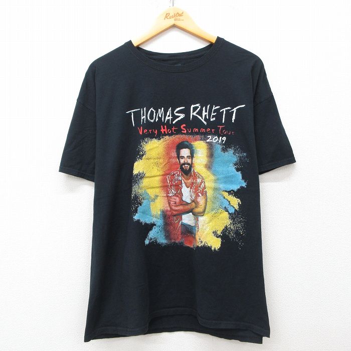 XL★古着 フルーツオブザルーム 半袖 ロック バンド Tシャツ メンズ トーマスレット 大きいサイズ コットン クルーネック 黒 ブラック 25may14 中古