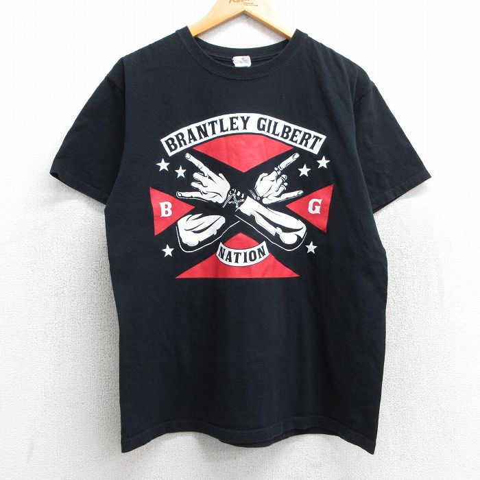 L★古着 半袖 ロック バンド Tシャツ メンズ ブラントリーギルバード コットン クルーネック 黒 ブラック 25may28 中古