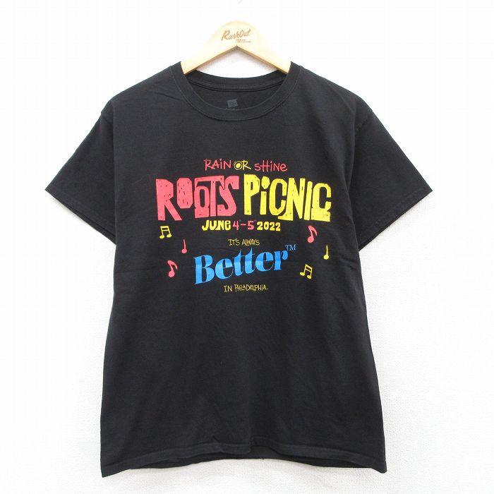 ヘインズ 半袖Tシャツ Roots Picnic ブラック M | 古着