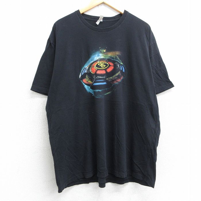 【50%OFF】XL★古着 半袖 ロック バンド Tシャツ メンズ ジェフリン 大きいサイズ クルーネック 黒 ブラック 25jul03 中古