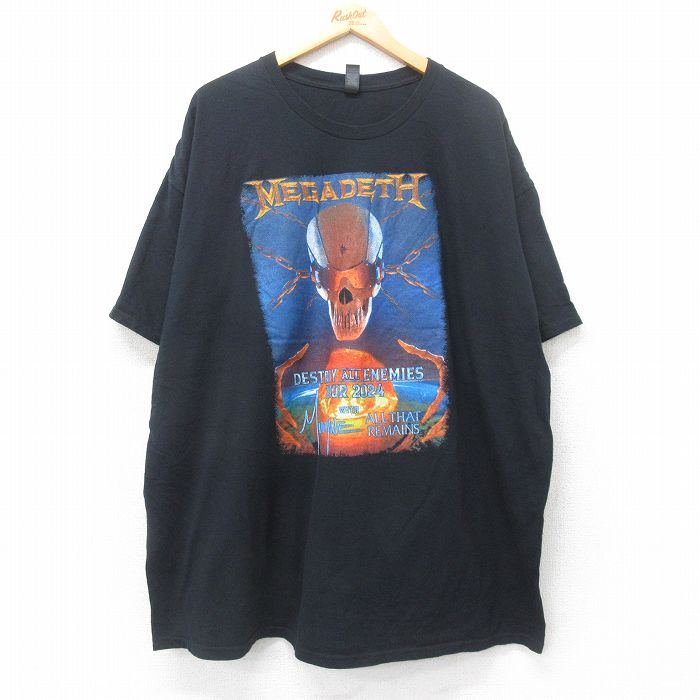 【50%OFF】メガデス 半袖Tシャツ ブラック XL | 古着