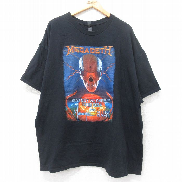 【50%OFF】メガデス 半袖Tシャツ ブラック XL | 古着