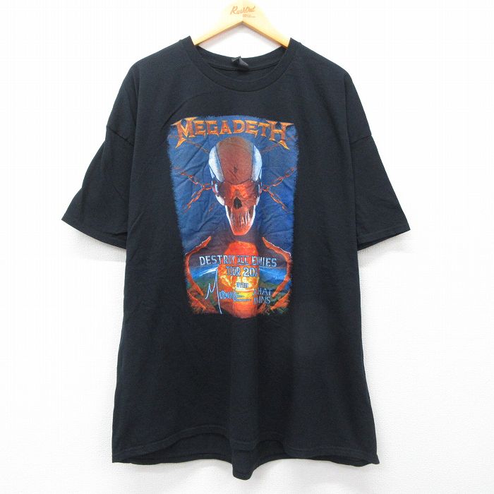 メガデス 半袖Tシャツ ブラック XL | 古着