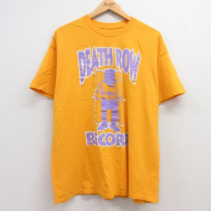 リップルジャンクション 半袖Tシャツ デスロウレコード イエロー XL | 古着