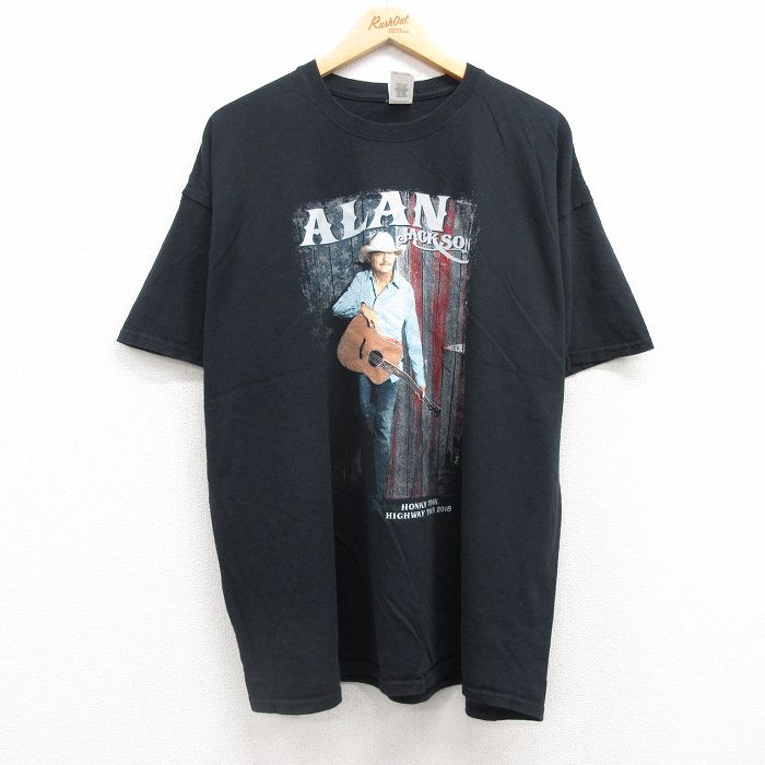 アランジャクソン 半袖Tシャツ ブラック XL | 古着