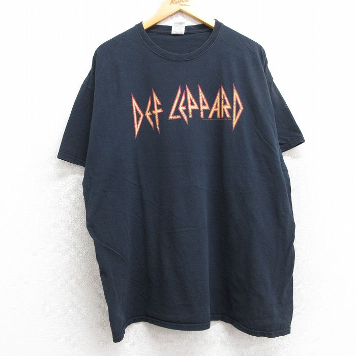 デフレパード 半袖Tシャツ ブラック XL | 古着