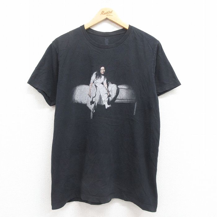 L★古着 半袖 ロック バンド Tシャツ メンズ ビリーアイリッシュ コットン クルーネック 黒 ブラック 【spe】 25aug01 中古