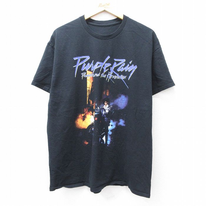 XL★古着 半袖 ロック バンド Tシャツ メンズ プリンス クルーネック 黒 ブラック 25aug07 中古