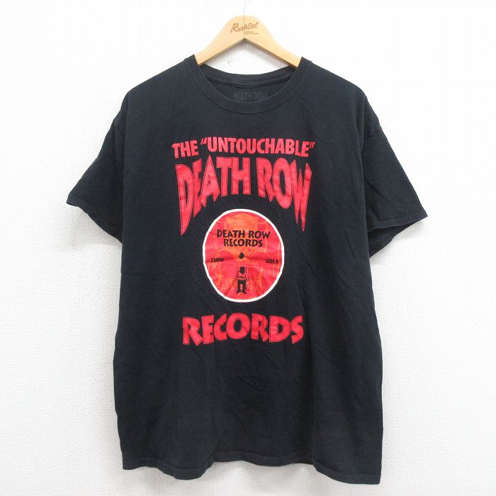 XL★古着 リップルジャンクション 半袖 ヒップホップ ラップ Tシャツ メンズ デスロウレコード コットン クルーネック 黒 ブラック 25aug18 中古
