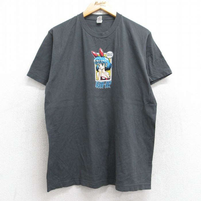 L★古着 半袖 ロック バンド Tシャツ メンズ ブリンク182 コットン クルーネック 濃グレー 25aug29 中古
