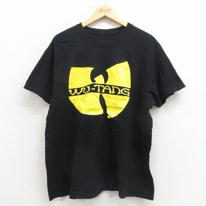 XL★古着 半袖 ヒップホップ ラップ Tシャツ メンズ ウータンクラン 大きいサイズ クルーネック 黒 26mar13