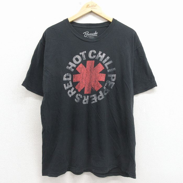 XL★古着 半袖 ロック バンド Tシャツ メンズ レッドホットチリペッパーズ レッチリ コットン クルーネック 黒【spe】 26mar13