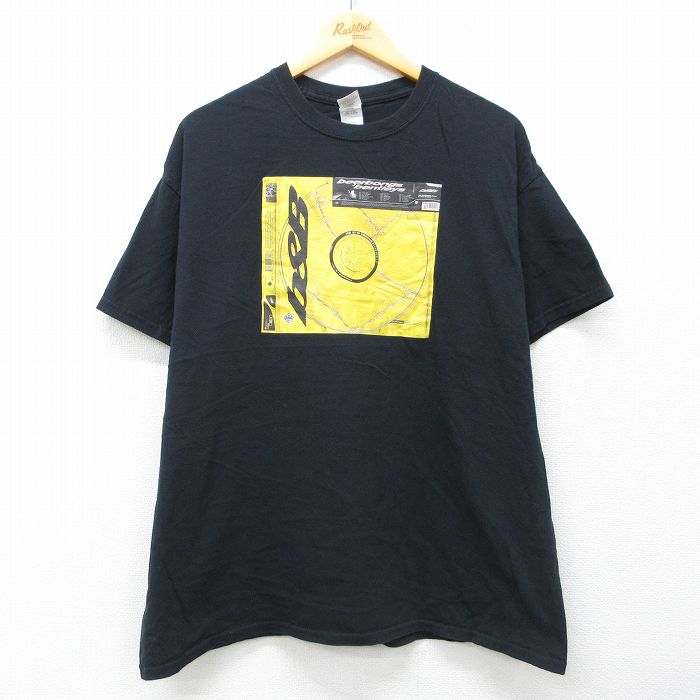 XL★古着 半袖 ヒップホップ ラップ Tシャツ メンズ ポストマローン コットン クルーネック 黒 26mar25