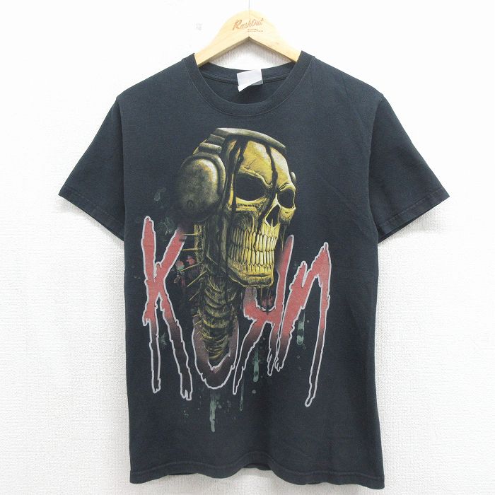 ヘインズ 半袖Tシャツ KORNプリント ブラック M | 古着