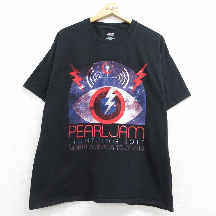 パールジャム 半袖Tシャツ パールジャムプリント ブラック メンズXL相当 | 古着