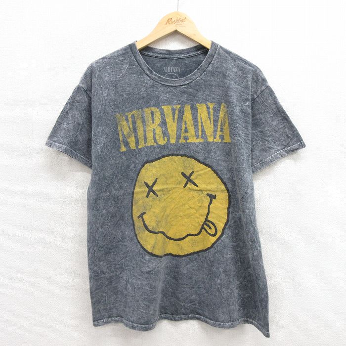 ニルヴァーナ 半袖Tシャツ タイダイ グレー メンズL相当 | 古着