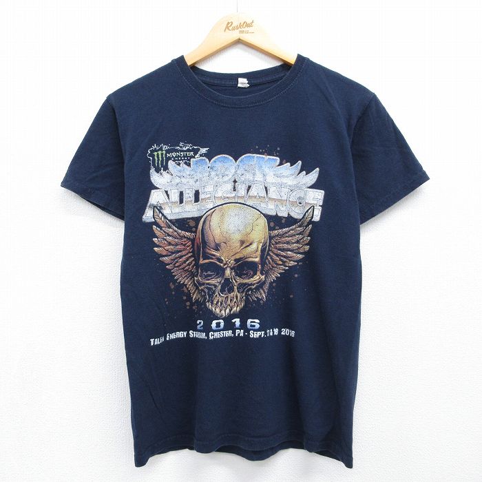 アリスインチェインズ 半袖Tシャツ ネイビー メンズM相当 | 古着