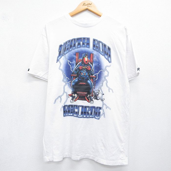 半袖Tシャツ スヌープドッグプリント ホワイト メンズL相当 | 古着