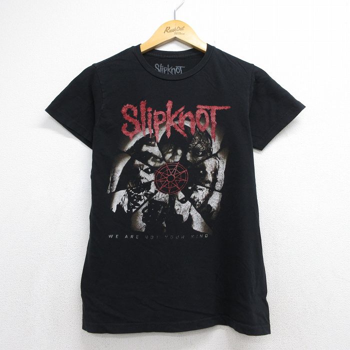 半袖ロックバンドTシャツ スリップノット ブラック メンズS相当 | 古着