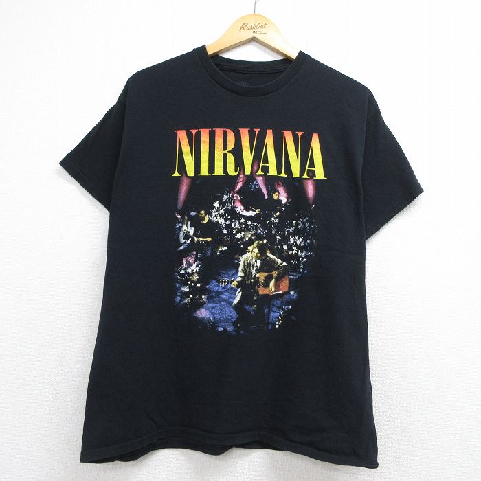 ニルヴァーナ 半袖ロックバンドTシャツ ブラック メンズL相当 | 古着