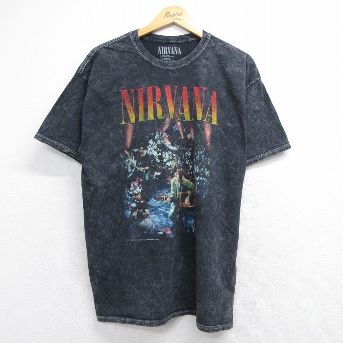 ニルヴァーナ 半袖ロックバンドTシャツ ブラック メンズXL相当 | 古着