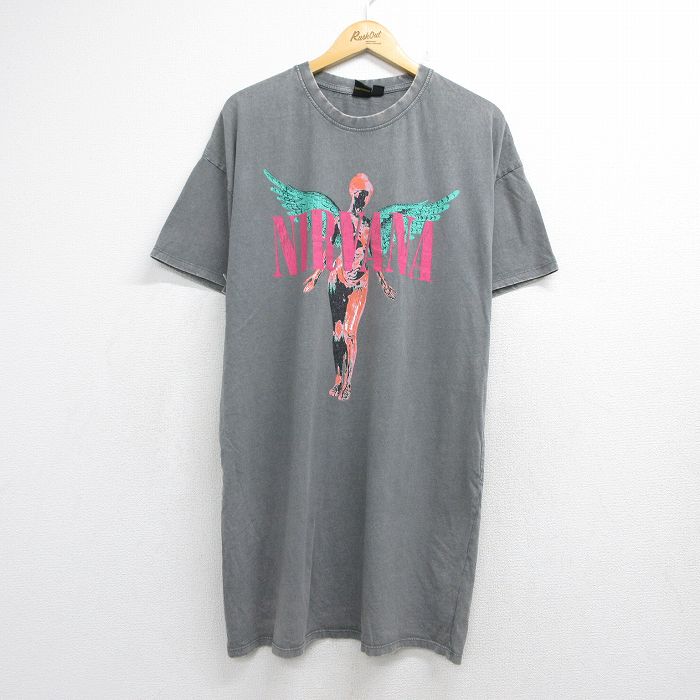 ニルヴァーナ 半袖Tシャツ インユーテロ グレー メンズXL相当 | 古着