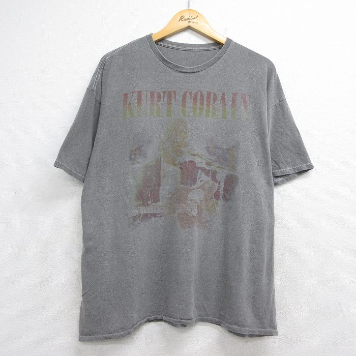半袖ロックバンドTシャツ カートコバーン グレー メンズXL相当 | 古着