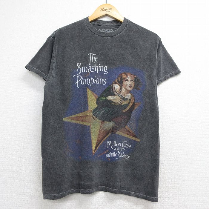 スマッシングパンプキンズ 半袖Tシャツ グレー メンズM相当 | 古着