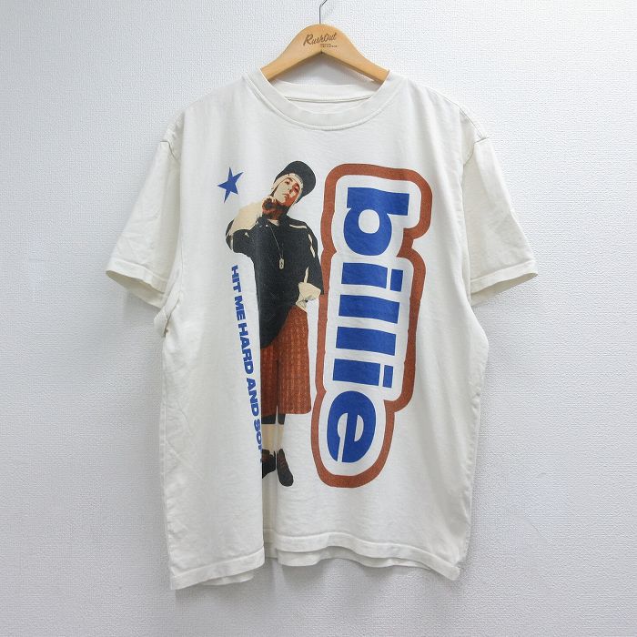 ビリーアイリッシュ 半袖Tシャツ 生成り ベージュ メンズXL相当 | 古着