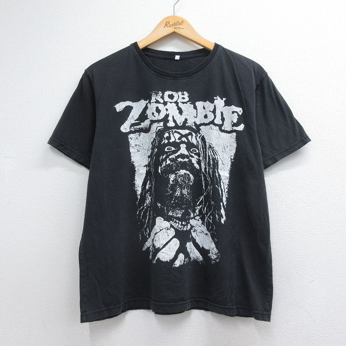 ロブゾンビ 半袖Tシャツ ブラック メンズL相当 | 古着