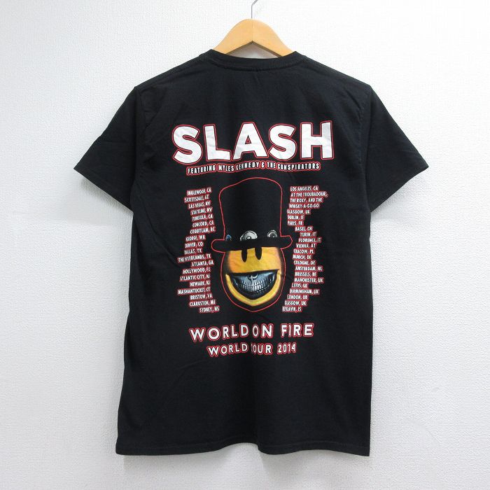 古着通販 M☆古着 半袖 ロック バンド Tシャツ メンズ スラッシュ