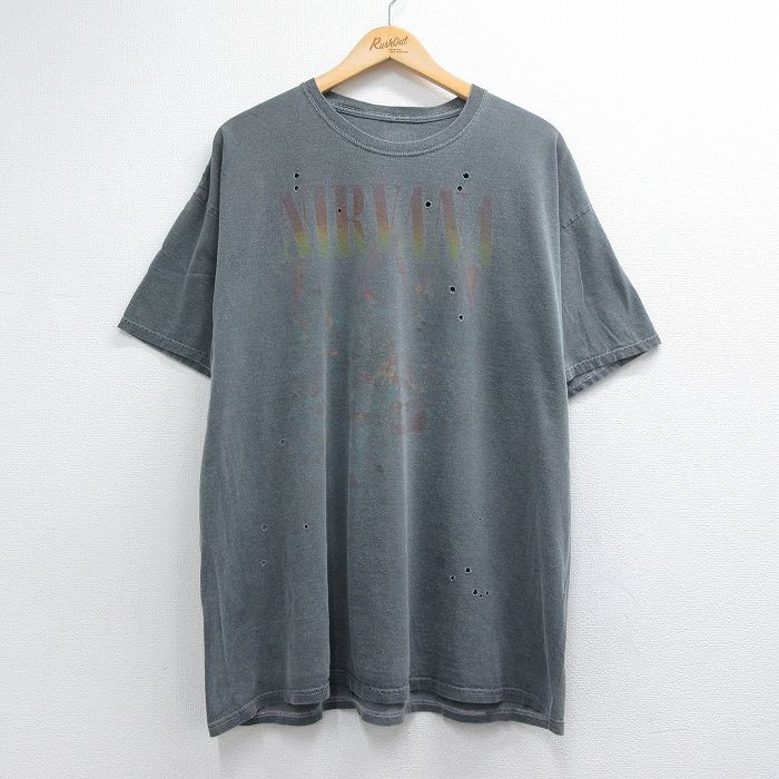 ニルヴァーナ 半袖Tシャツ グレー メンズXL相当 | 古着