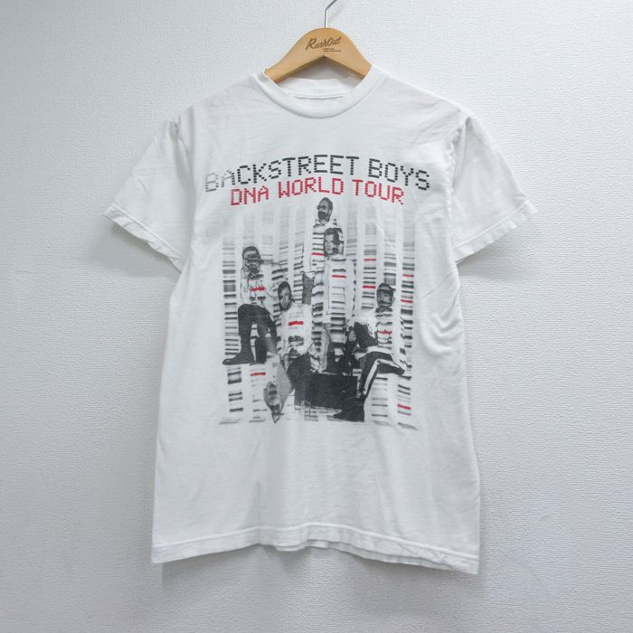 バックストリートボーイズ 半袖Tシャツ ホワイト メンズM相当 | 古着