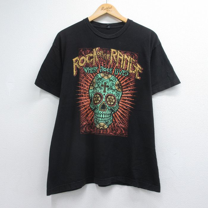 半袖Tシャツ ROCK ON THE RANGEプリント ブラック メンズXL相当 | 古着