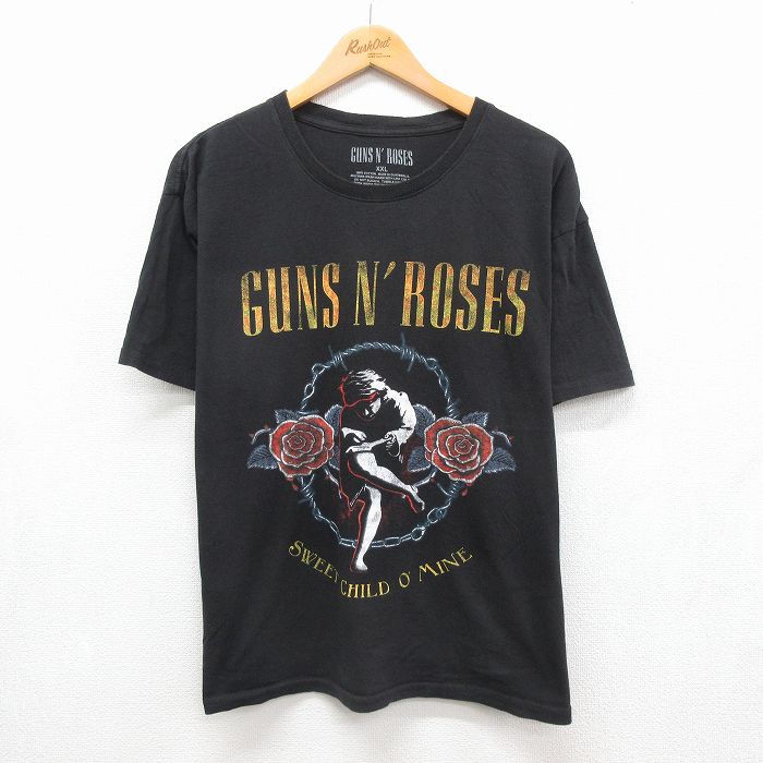 ガンズアンドローゼズ 半袖Tシャツ ブラック メンズXL相当 | 古着
