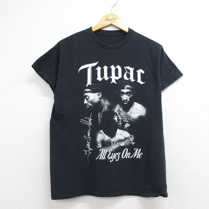 半袖Tシャツ トゥパック2PACプリント ブラック メンズM相当 | 古着