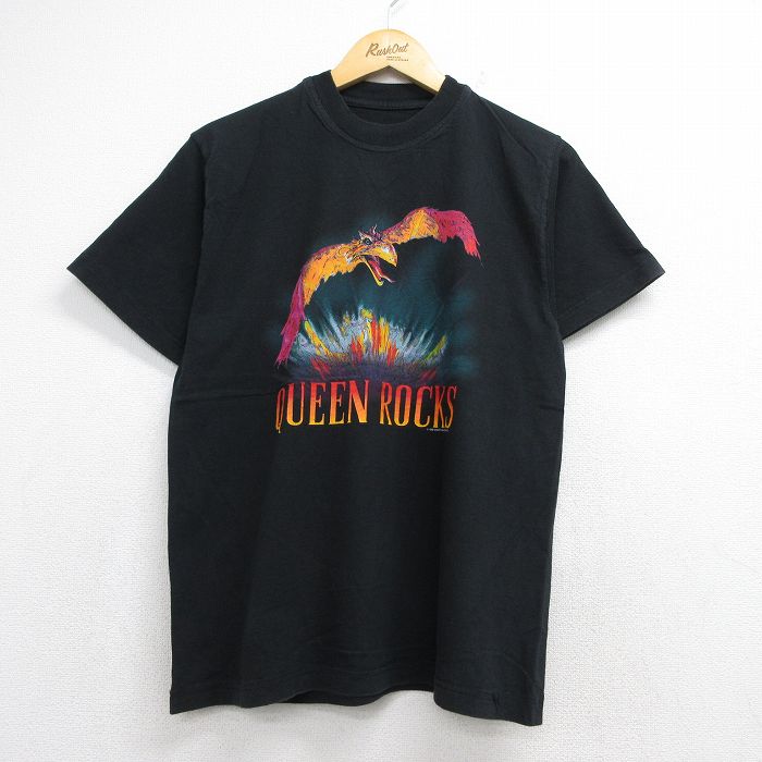 90s 半袖Tシャツ クイーン ブラック メンズM相当 | 古着