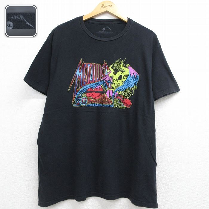 メタリカ 半袖Tシャツ 20周年記念 ブラック メンズXL相当 | 古着