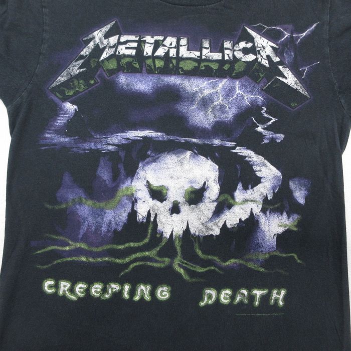 古着通販 M☆古着 半袖 ロック バンド Tシャツ メンズ メタリカ クルー